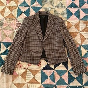 rag & bone houndstooth blazer with pointed collar size 4